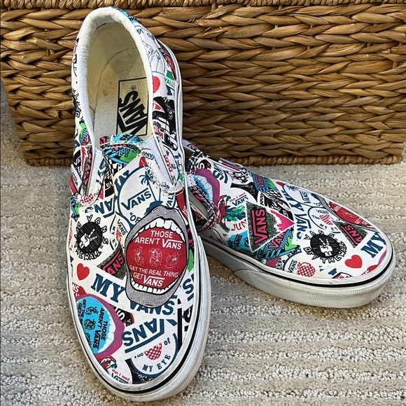 Vans BMX “Those Aren’t Vans” Print Unisex Skater Slip On Sneakers W 8 /M 6.5 EUC - Picture 2 of 10